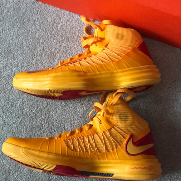 red and yellow hyperdunks
